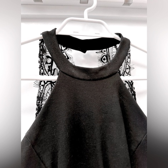 Lulu's Black Halter Sheath Mini Dress - Picture 2 of 4